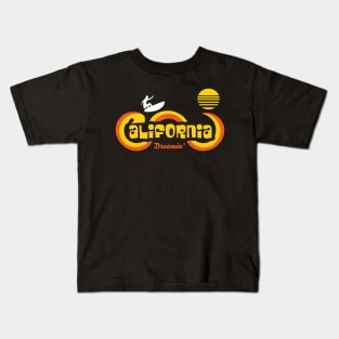 1970's Retro Style Inspired California Dreamin' Surf , Sun and Waves Kids T-Shirt